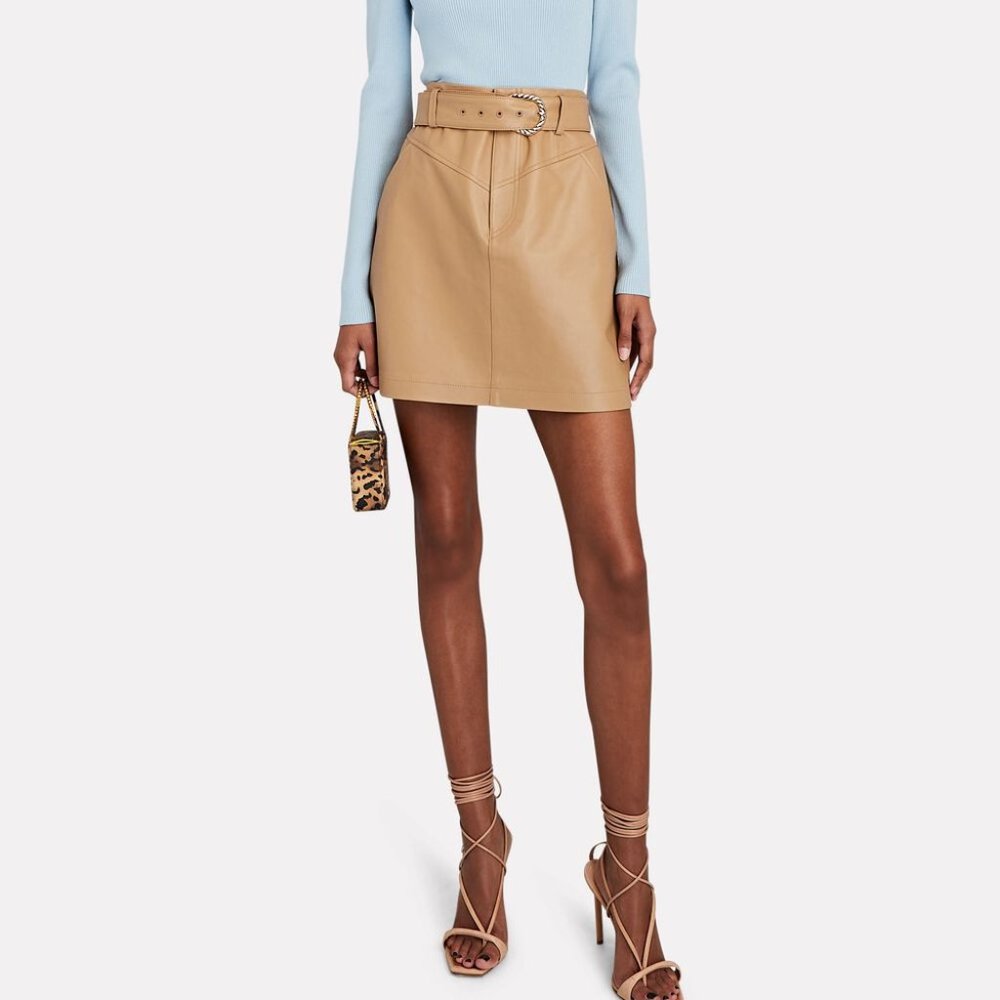 Intermix Leather Mini Skirt NWT